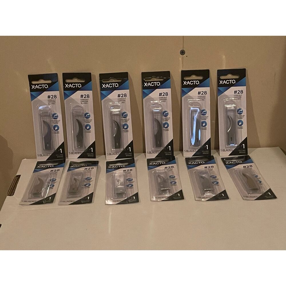 Elmers X-Acto No. 28 Concave Carving Blades 12 Packs of 5 Blades (60 total)